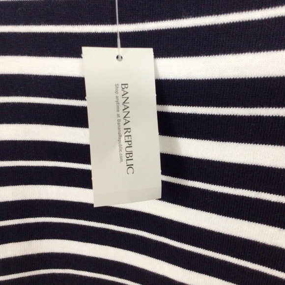 Banana Republic Navy and White Striped Top, XL - Picture 6 of 7